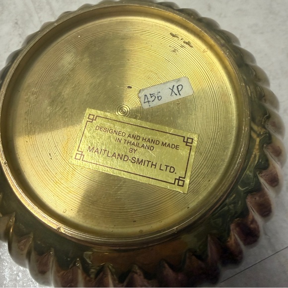 Vintage Maitland-Smith brass bowl lidded trinket box - Picture 6 of 7